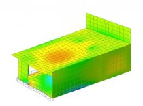 某住宅の半地下車庫(上部に木造住宅が建つ)